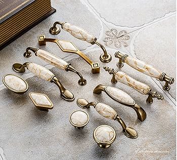 大理石ドア取っ手、北欧ドア取っ手、ドアノブ、大理石ドアノブ Amazon | 大理石のドアハンドルと家具用ノブ亜鉛合金